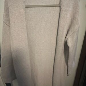SHEIN Gray Open-Front Long Cardigan